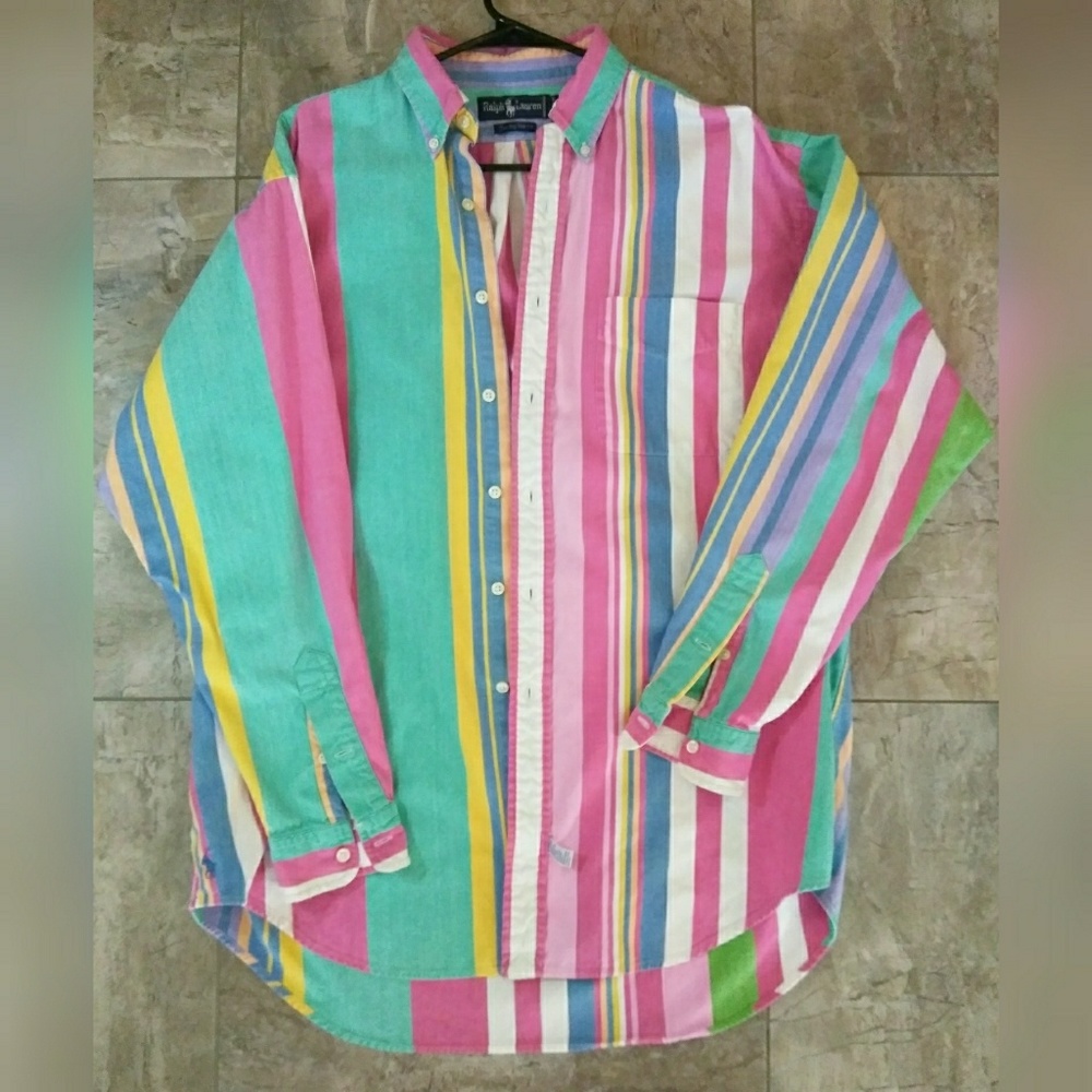 VTG Ralph Lauren Button Up Pocket Shirt Multicolor